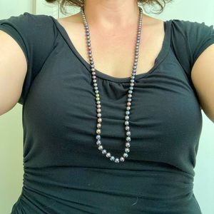 Single strand of black pearls